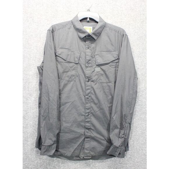 G-Star Raw Adult Shirt 2XL Gray Button Up Cargo Line - Picture 1 of 7